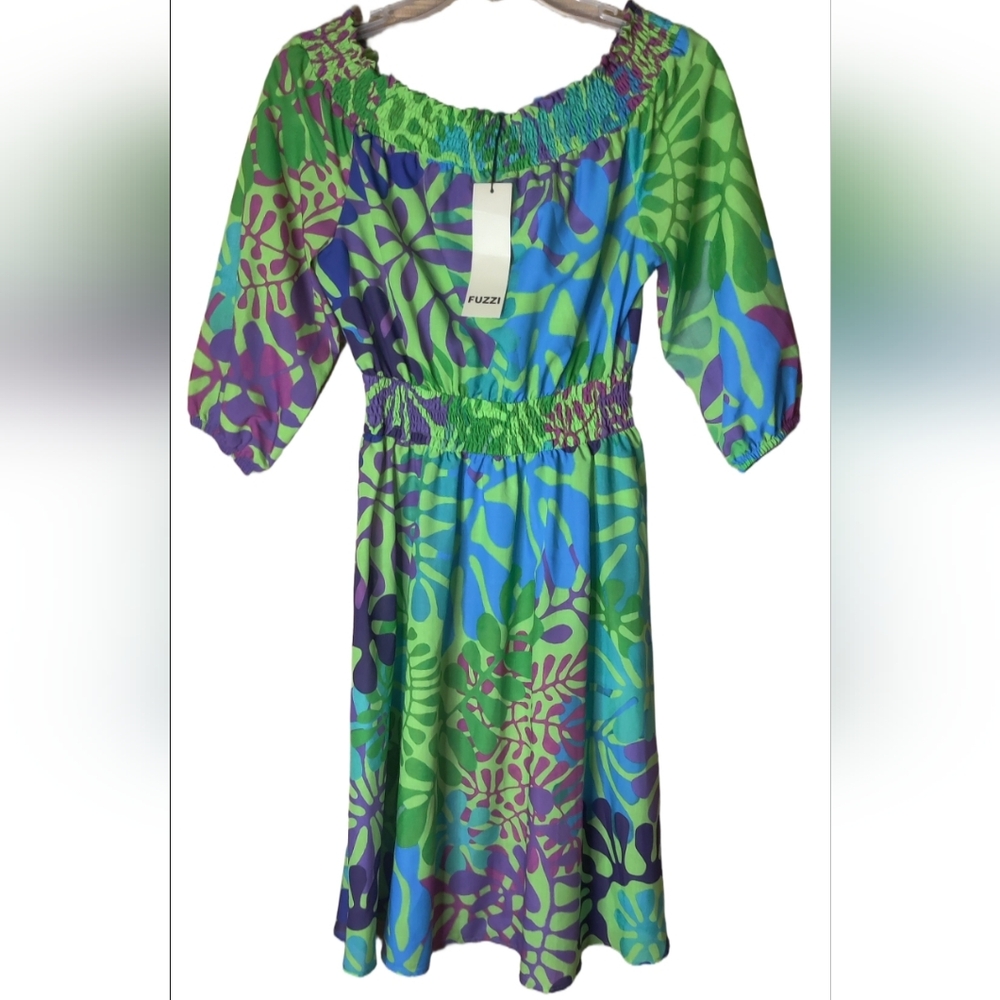 Fuzzi Colorful Patterned Dress Size 8